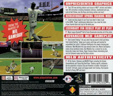 MLB 99 (US) box cover back